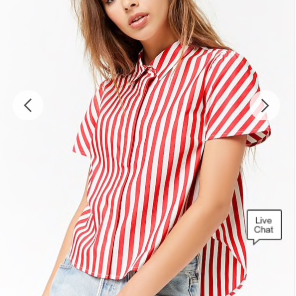 Striped High-Low Shirt
